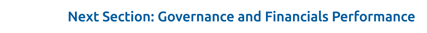 Next Section: Governance and Financials Performance