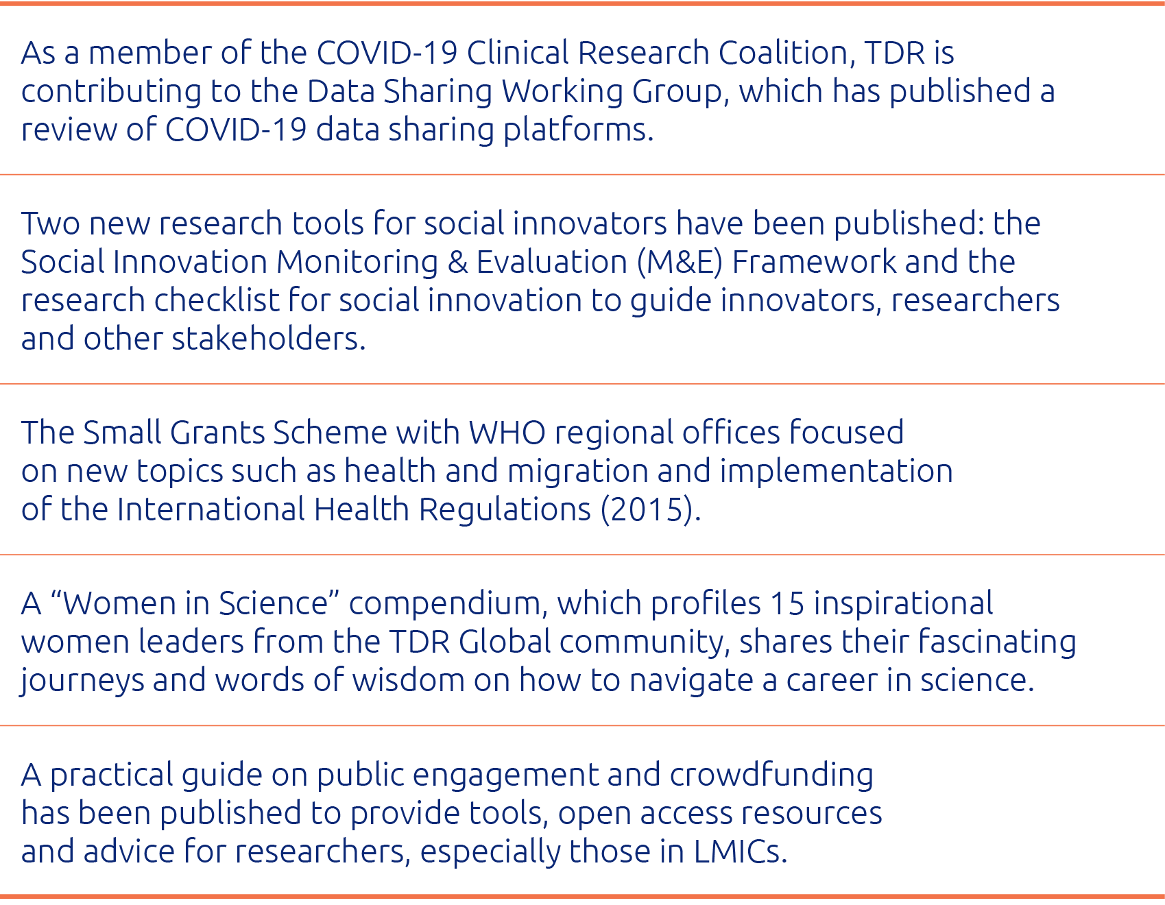 As a member of the COVID-19 Clinical Research Coalition, TDR is contributing to the Data Sharing Working Group, which   