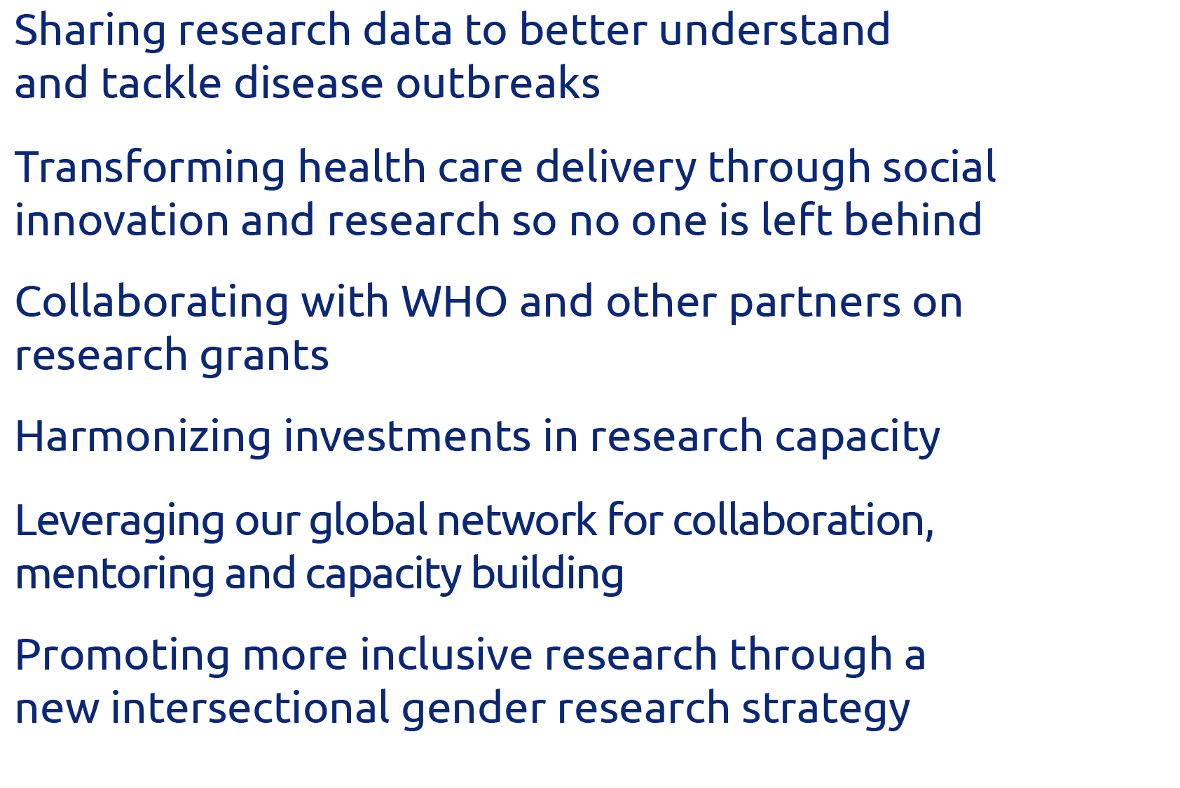  Sharing research data to better understand and tackle disease outbreaks  Transforming health care delivery through s   