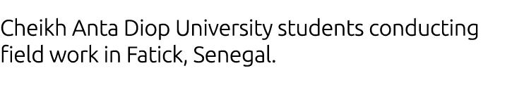 Cheikh Anta Diop University students conducting field work in Fatick, Senegal 